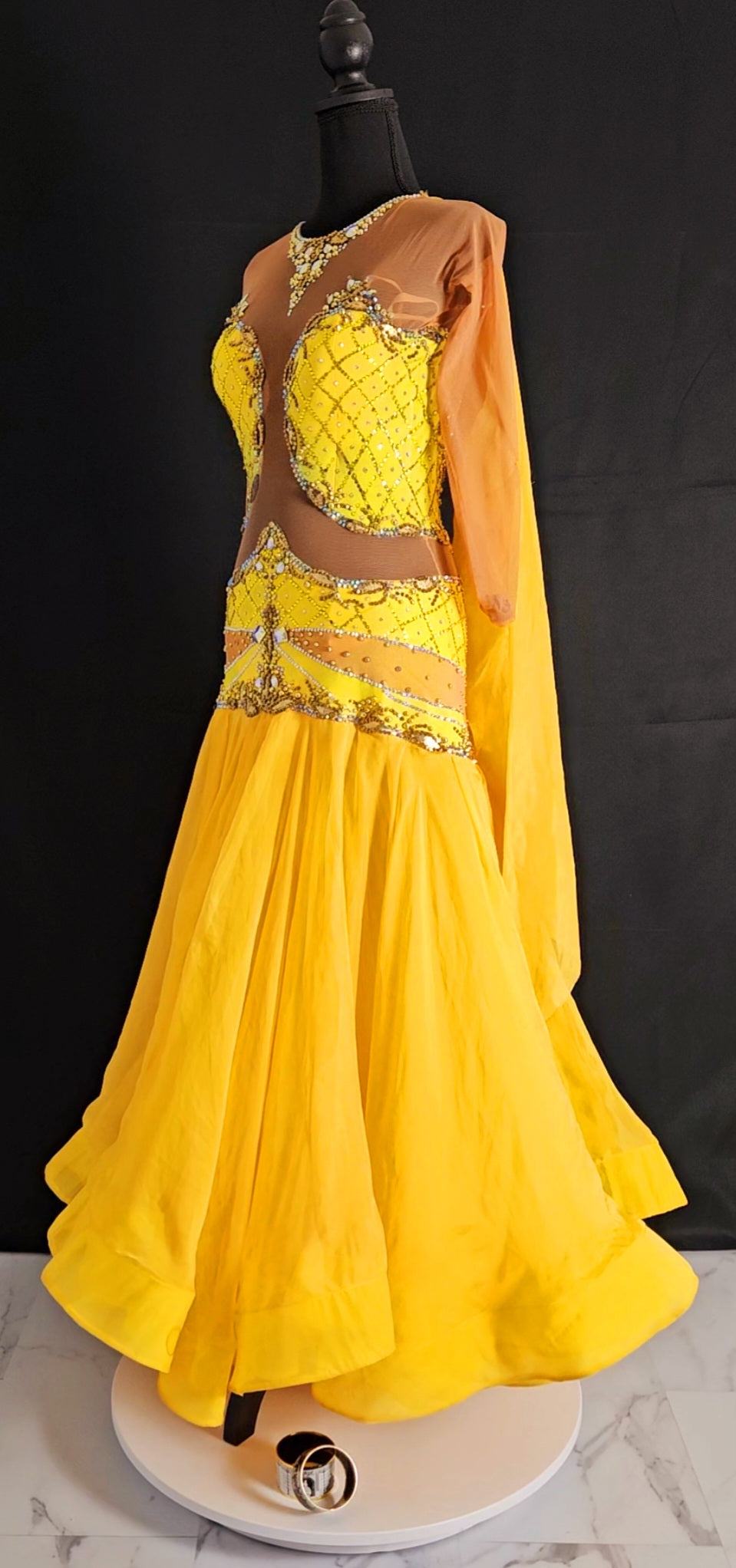 Yellow Theatrical Ballroom Dress-Canary