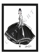 Load image into Gallery viewer, Fashion illustration fashion portraits fashion art fashion prints fashion digital fashion prints art home decor wall decor framed prints