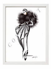 Load image into Gallery viewer, Fashion illustration fashion portraits fashion art fashion prints fashion digital fashion prints art home decor wall decor framed prints