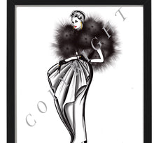 Load image into Gallery viewer, Fashion illustration fashion portraits fashion art fashion prints fashion digital fashion prints art home decor wall decor framed prints