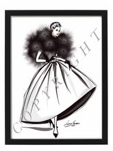 Load image into Gallery viewer, Fashion illustration fashion portraits fashion art fashion prints fashion digital fashion prints art home decor wall decor framed prints