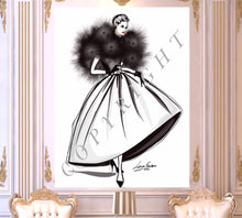 Load image into Gallery viewer, Fashion illustration fashion portraits fashion art fashion prints fashion digital fashion prints art home decor wall decor framed prints