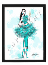 Load image into Gallery viewer, Fashion illustration fashion portraits fashion art fashion prints fashion digital fashion prints art home decor wall decor framed prints