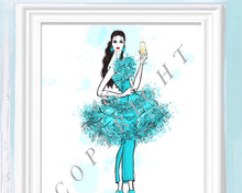 Load image into Gallery viewer, Fashion illustration fashion portraits fashion art fashion prints fashion digital fashion prints art home decor wall decor framed prints