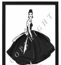 Load image into Gallery viewer, Fashion illustration fashion portraits fashion art fashion prints fashion digital fashion prints art home decor wall decor framed prints