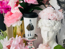 Load image into Gallery viewer, CERAMIC TRAVEL MUG with Silicon lid , personalized mug Mug eco-friendly microwaves dishwasher free,Fashion mug fashion mug