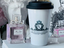 Load image into Gallery viewer, CERAMIC TRAVEL MUG with Silicon lid , personalized mug Mug eco-friendly microwaves dishwasher free,Fashion mug fashion mug