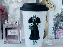 Load image into Gallery viewer, CERAMIC TRAVEL MUG,personalized mug, with silicon lid ,mug eco-friendly microwaves dishwasher free,travel mug,travel mug gift fashion mug