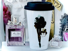 Load image into Gallery viewer, CERAMIC TRAVEL MUG with silicon lid ,personalized mug mug eco-friendly microwaves dishwasher free,travel mug,travel mug gift fashion mug