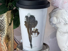 Load image into Gallery viewer, CERAMIC TRAVEL MUG with silicon lid ,personalized mug mug eco-friendly microwaves dishwasher free,travel mug,travel mug gift fashion mug