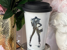Load image into Gallery viewer, CERAMIC TRAVEL MUG personalized mug with silicon lid ,mug eco-friendly microwaves dishwasher free,travel mug,travel mug gift fashion mug