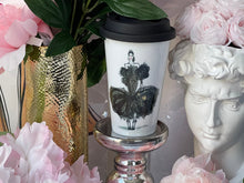 Load image into Gallery viewer, CERAMIC TRAVEL MUG with silicon lid , personalized mug mug eco-friendly microwaves dishwasher free,travel mug,travel mug fashion mug