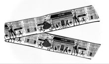 Load image into Gallery viewer, Thin satin scarf,fashion satin scarf,print satin scarf,print thin scarf.black and white thin scarf,scarf,printed scarf,