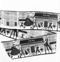 Load image into Gallery viewer, Thin satin scarf,fashion satin scarf,print satin scarf,print thin scarf.black and white thin scarf,scarf,printed scarf,