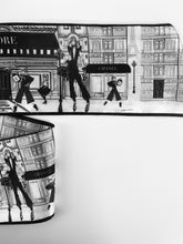 Load image into Gallery viewer, Thin satin scarf,fashion satin scarf,print satin scarf,print thin scarf.black and white thin scarf,scarf,printed scarf,