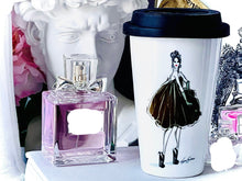 Load image into Gallery viewer, CERAMIC TRAVEL MUG with Silicon lid , personalized mug Mug eco-friendly microwaves dishwasher free,Fashion mug fashion mug