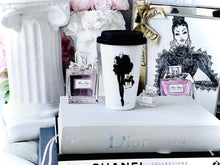 Load image into Gallery viewer, CERAMIC TRAVEL MUG with silicon lid ,personalized mug mug eco-friendly microwaves dishwasher free,travel mug,travel mug gift fashion mug