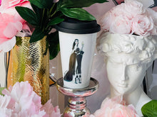 Load image into Gallery viewer, CERAMIC TRAVEL MUG personalized mug with silicon lid ,mug eco-friendly microwaves dishwasher free,travel mug,travel mug gift fashion mug