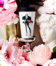 Load image into Gallery viewer, CERAMIC TRAVEL MUG with silicon lid , personalized mug mug eco-friendly microwaves dishwasher free,travel mug,travel mug fashion mug