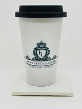 Load image into Gallery viewer, CERAMIC TRAVEL MUG with silicon lid ,personalized mug mug eco-friendly microwaves dishwasher free,travel mug,travel mug gift fashion mug