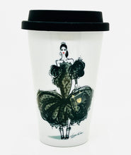 Load image into Gallery viewer, CERAMIC TRAVEL MUG with silicon lid , personalized mug mug eco-friendly microwaves dishwasher free,travel mug,travel mug fashion mug