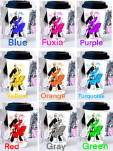 Load image into Gallery viewer, Ballroom ceramic mug personalized travel mug silicon lid Latin dancer mug dance mug