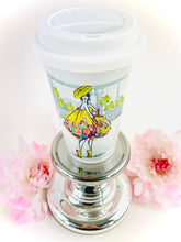 Load image into Gallery viewer, CERAMIC TRAVEL MUG with silicon lid, personalized mug,mug eco-friendly microwaves dishwasher free,travel mug,fashion mug,